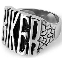 Men’s Stainless Steel Cast “Biker” Ring